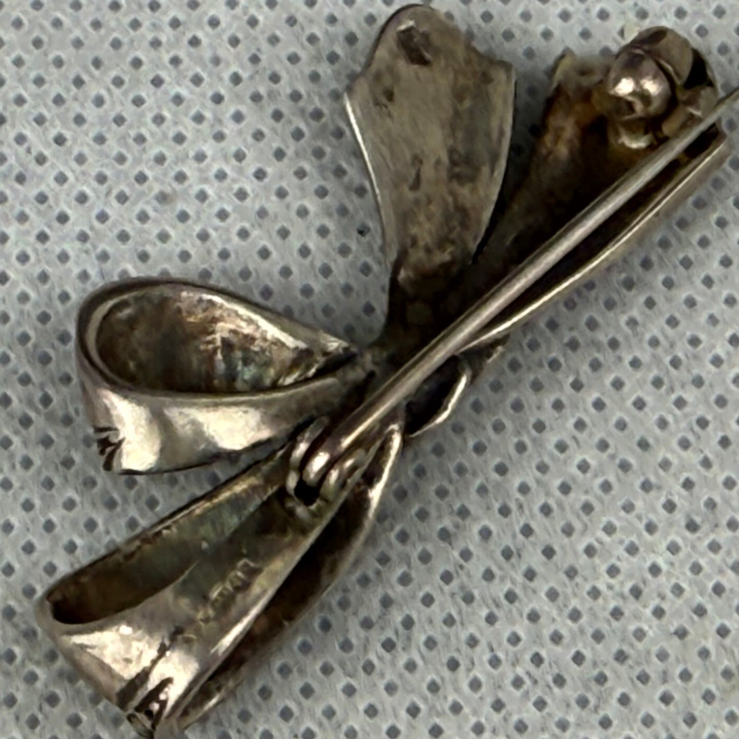 Vintage 925 Sterling Silver Marcasite Bow Brooch 5 cm – Art Deco Style 9.6 g