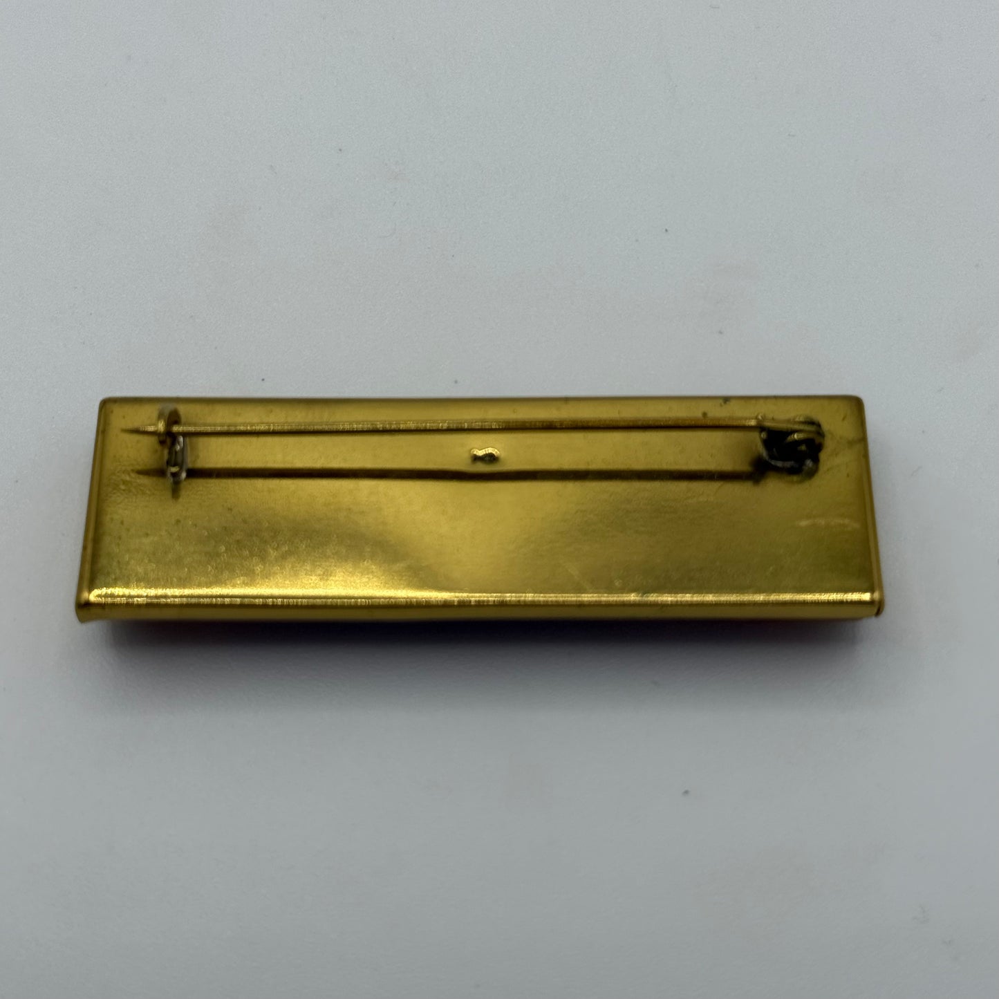 Vintage Natural Amber Mosaic Bar Brooch Art Deco Style Gold Tone Setting 8.8g