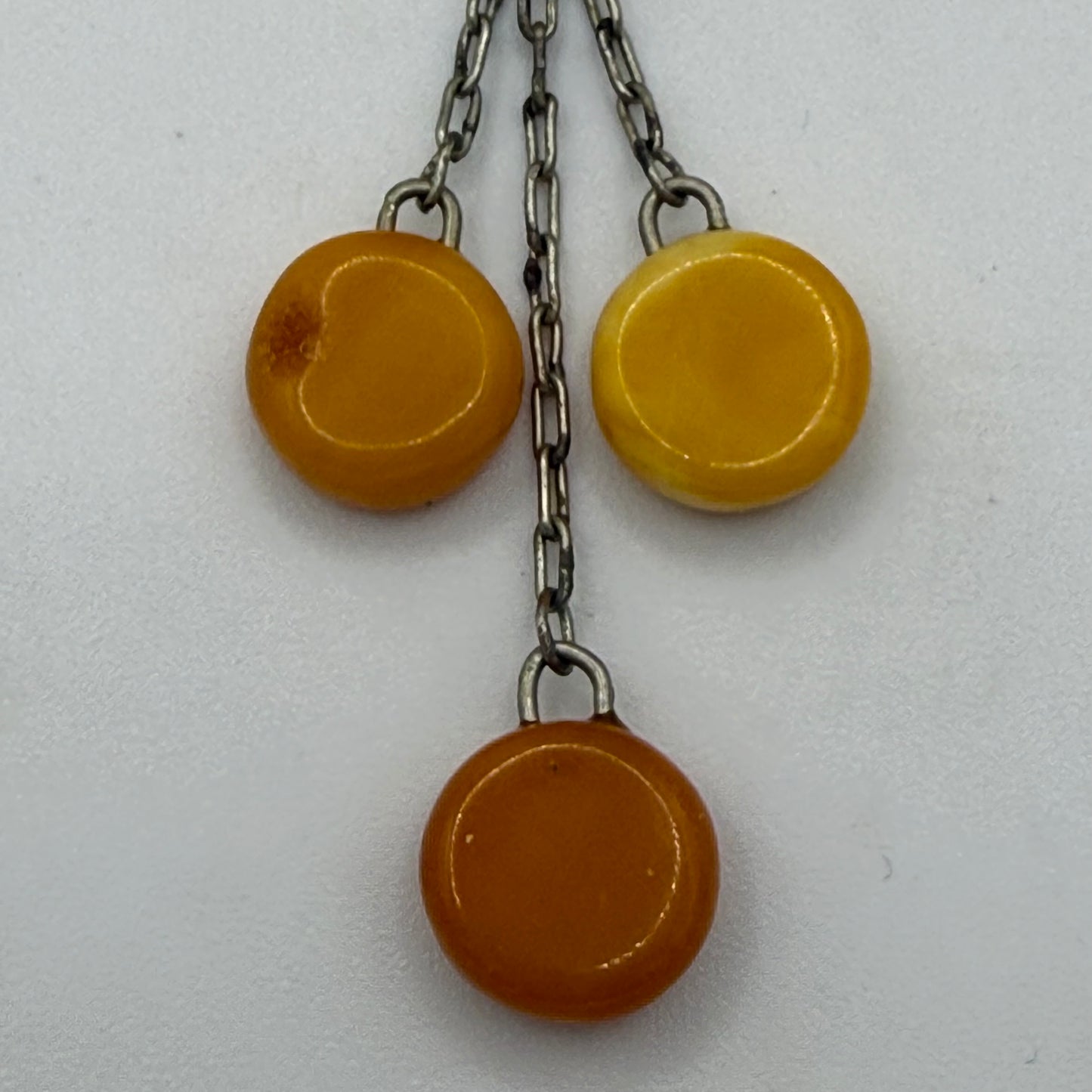 Vintage Baltic Amber Brooch with Dangles | Natural Amber Pin Pendant | 9.65 g