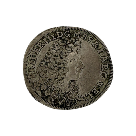 1689 Brandenburg-Prussia 2/3 Thaler silver coin obverse Elector Friedrich III