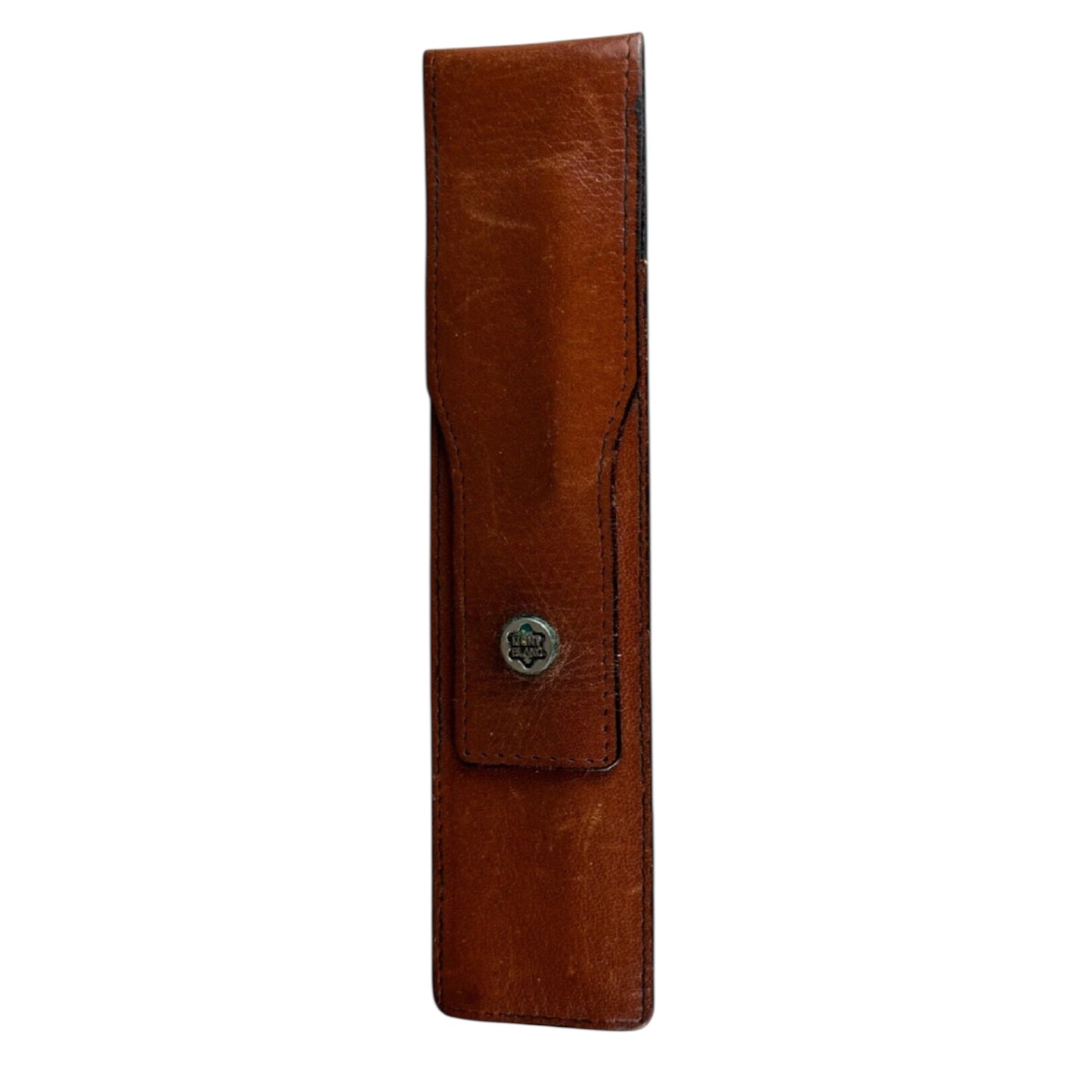 Montblanc Vintage Leather Pencil Case Brown Etui for 2 Pens