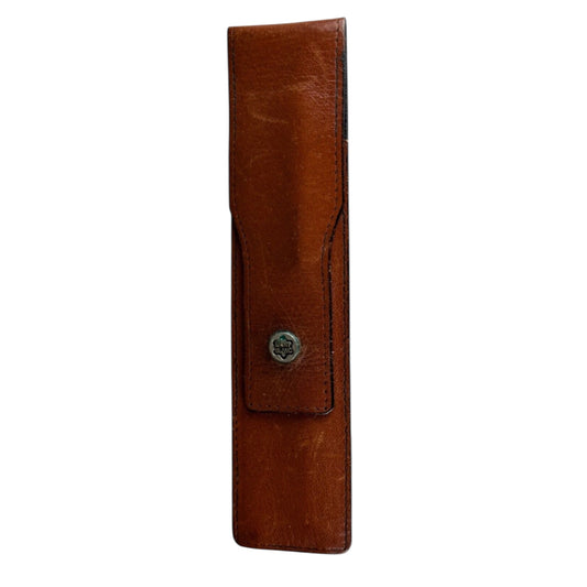 Montblanc Vintage Leather Pencil Case Brown Etui for 2 Pens