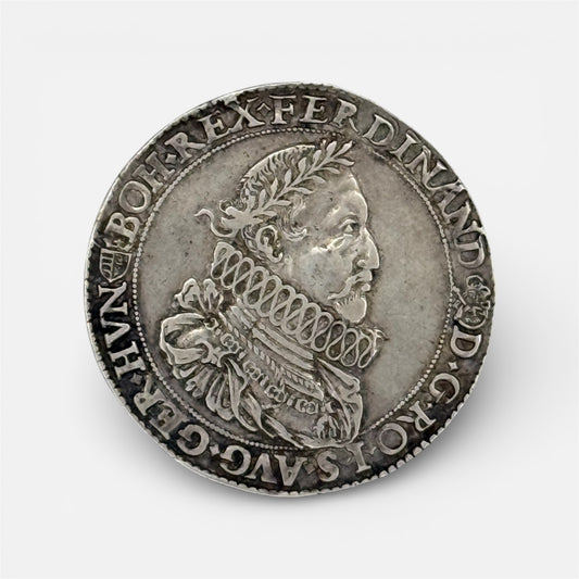 1622 Ferdinand II silver thaler obverse, imperial portrait with Latin legend